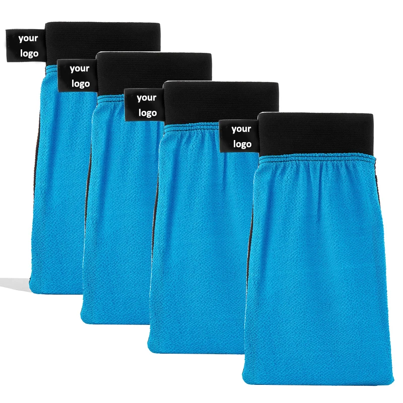 Custom LOGO Hot Selling Microfiber Organic Lotion Applicator Exfoliating Mitt Glove