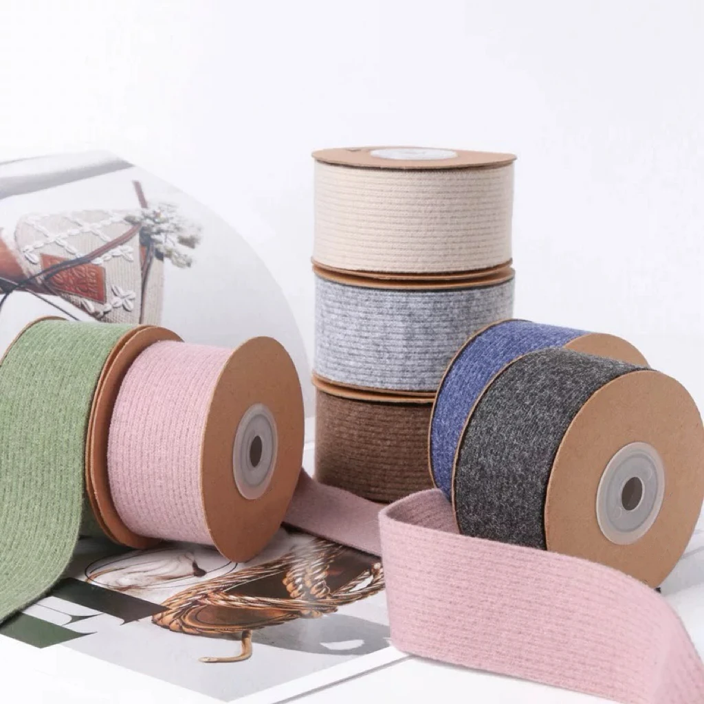 Handmade DIY Fashion Personality Hair Accessories-2.5cm Tweed Material Striped Knitted Band with Bow Weddings Birthdays Easter