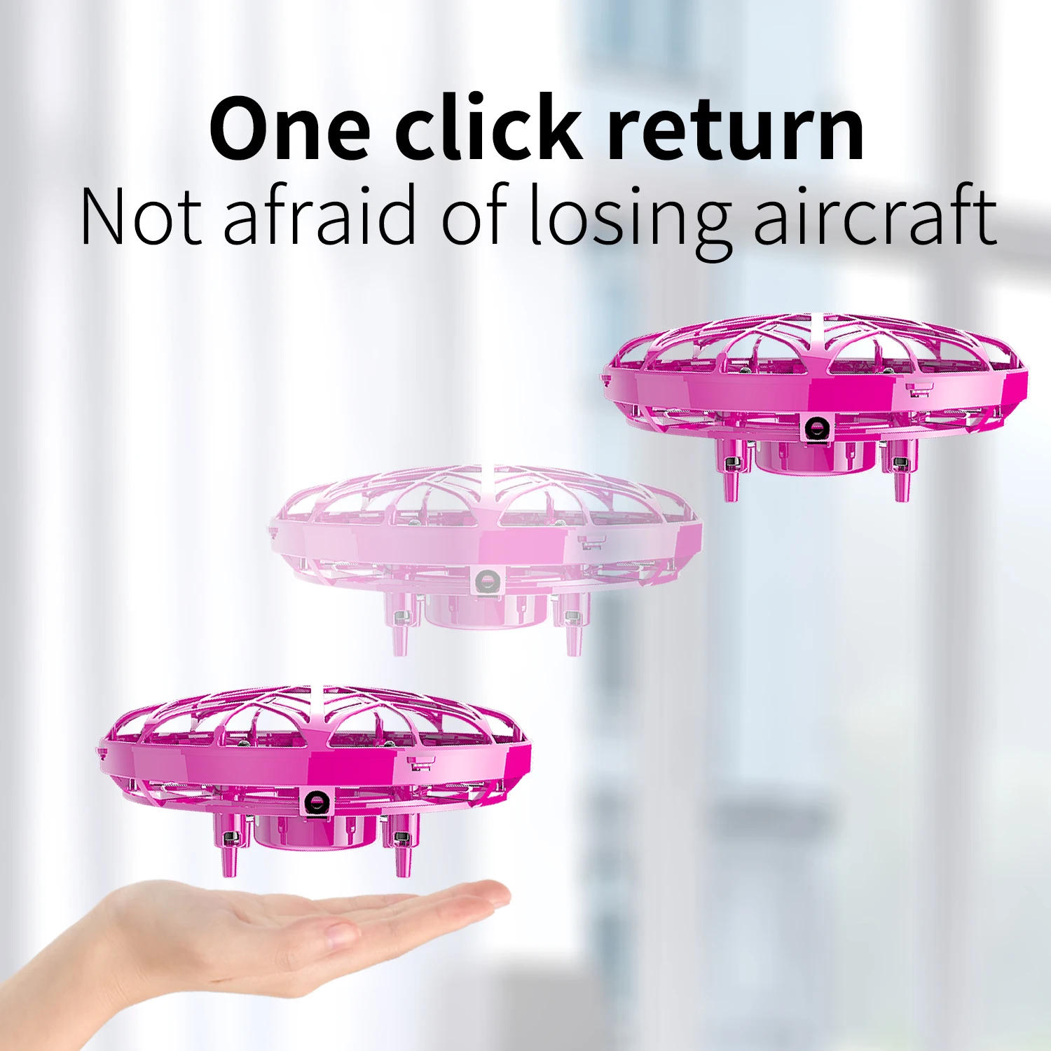 BLLRC F106A Induction UFO Quadcopter Toy, Multi-point Induction, One Toss and Fly with Headless Mode Remo RC Aircraft