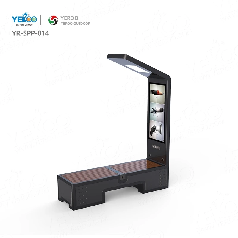 Уличная мебель Солнечная энергия умная рекламная скамейка с Bluetooth музыкальным дисплеем