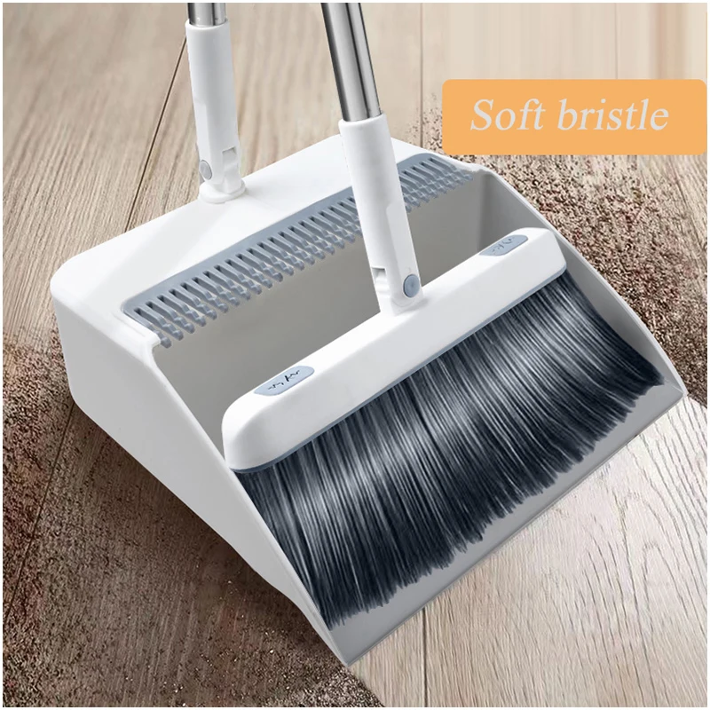 Telescopic Long Handle Folding Broom And Dustpan Set