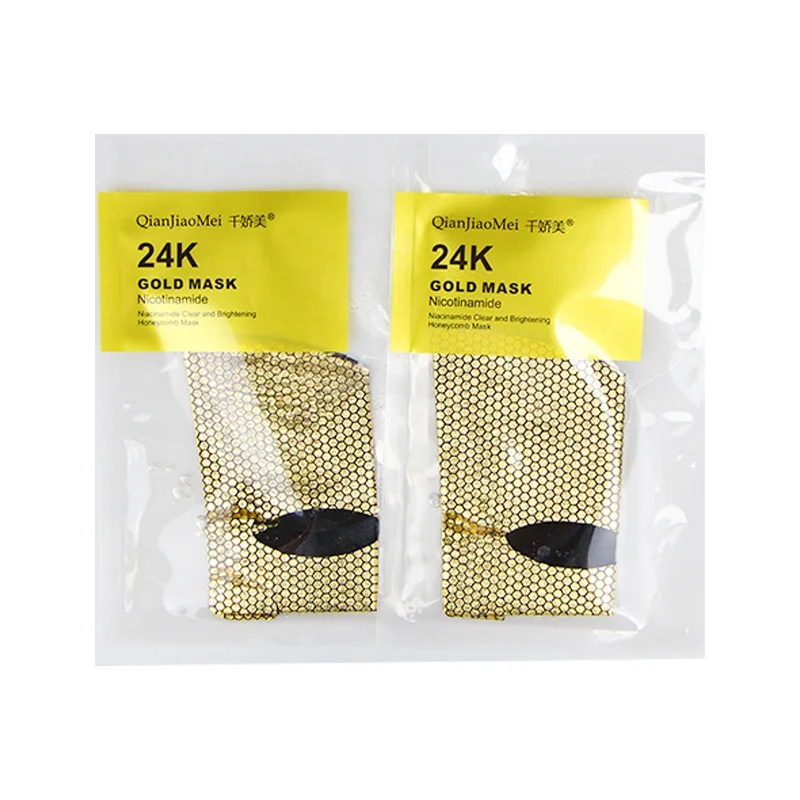 OEM частная марка 24K Золотая маска для лица с никотинамидом и осветляющая Антивозрастная листовая