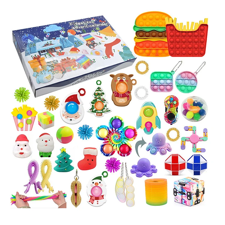 Hot Children Christmas Gifts Box Set 24 Days Sensory Toy Fidget Advent Calendar