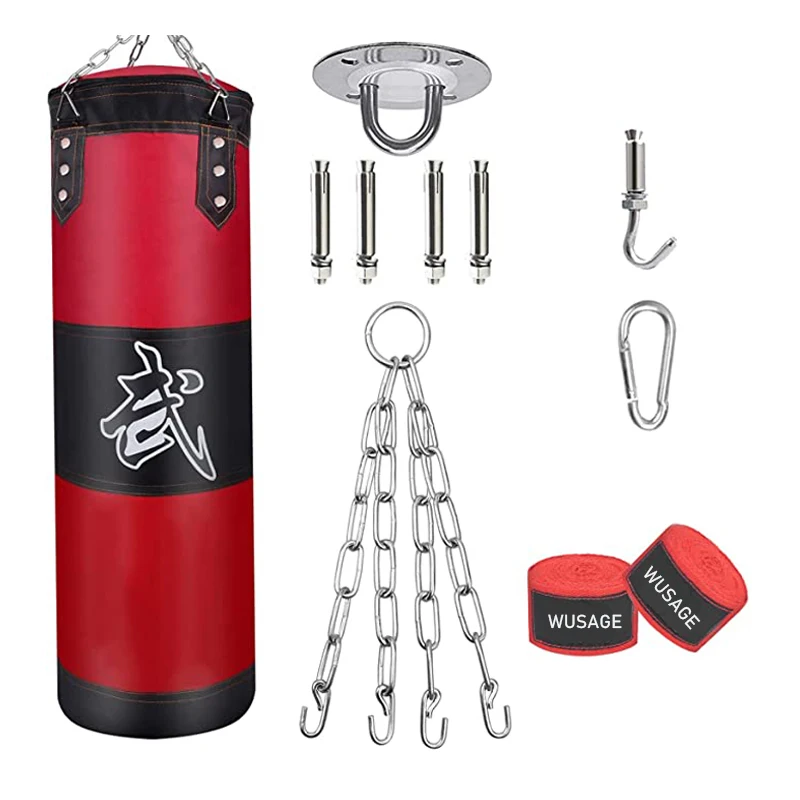 Custom Unfilled Boxing Bag Man Punching Bags Heavy Sand Heavy Training Bags Saco De Boxeo Equipment