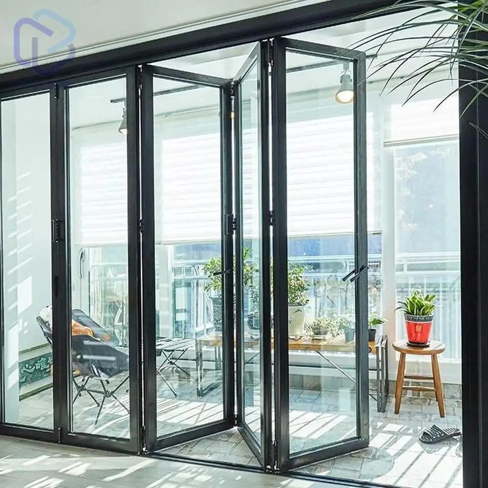 Frosted price bifolding and windows metal slide fold glass folding patio swing accordion aluminium sliding exterior bifold door
