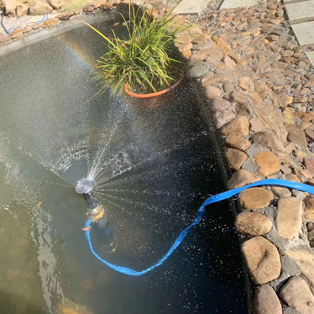 delta fish farming solar water pump station water feature/solar teichpumpe mit batterie
