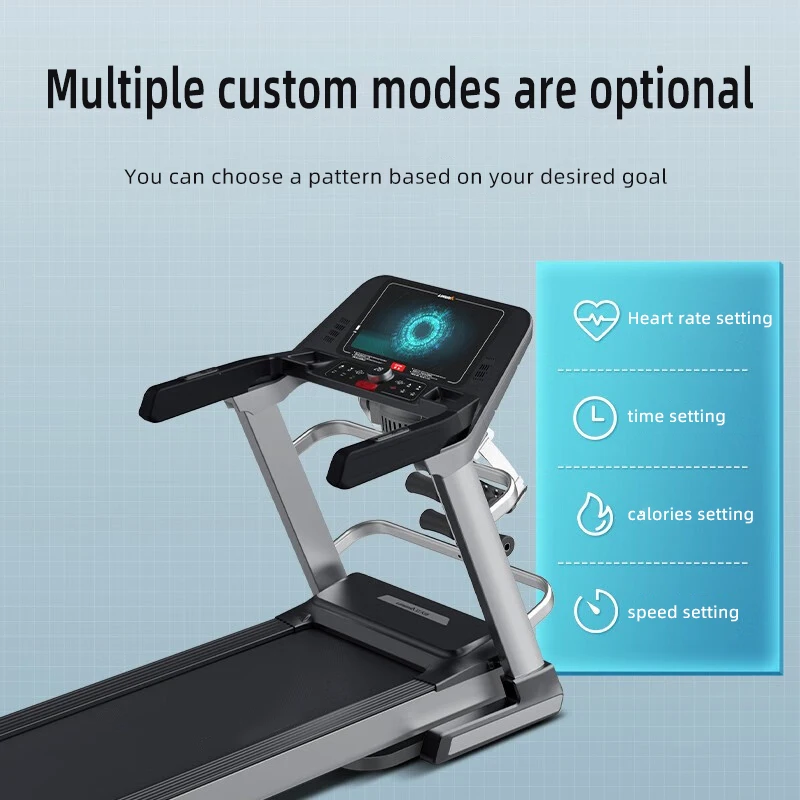 Factory sales Commercial Treadmill Machine  Electric Multi-Functional Treadmill Silent hydraulic folding HD screen