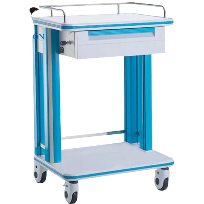 BDT8139 Hospital treatment Trolleys Medicine Change Nursing Use ABS Crash Cart Medical Trolley