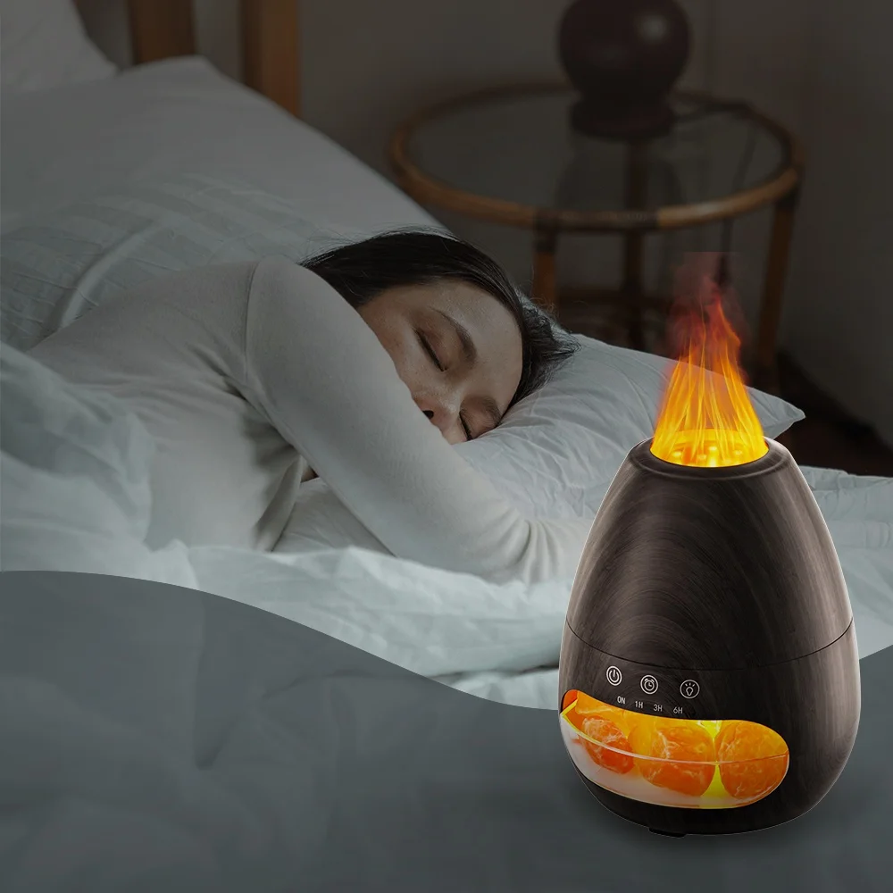crystal salt lamp difuser 2024 hot humidifier mist aromatherapy night light humidifier diffuser himalayan for indoor