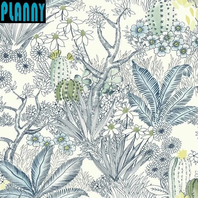 2022 New Design Flowering Desert Customized Mural for Living Room Non Woven Wholesale Vinyl Paper  Wallpaper for Bed Room