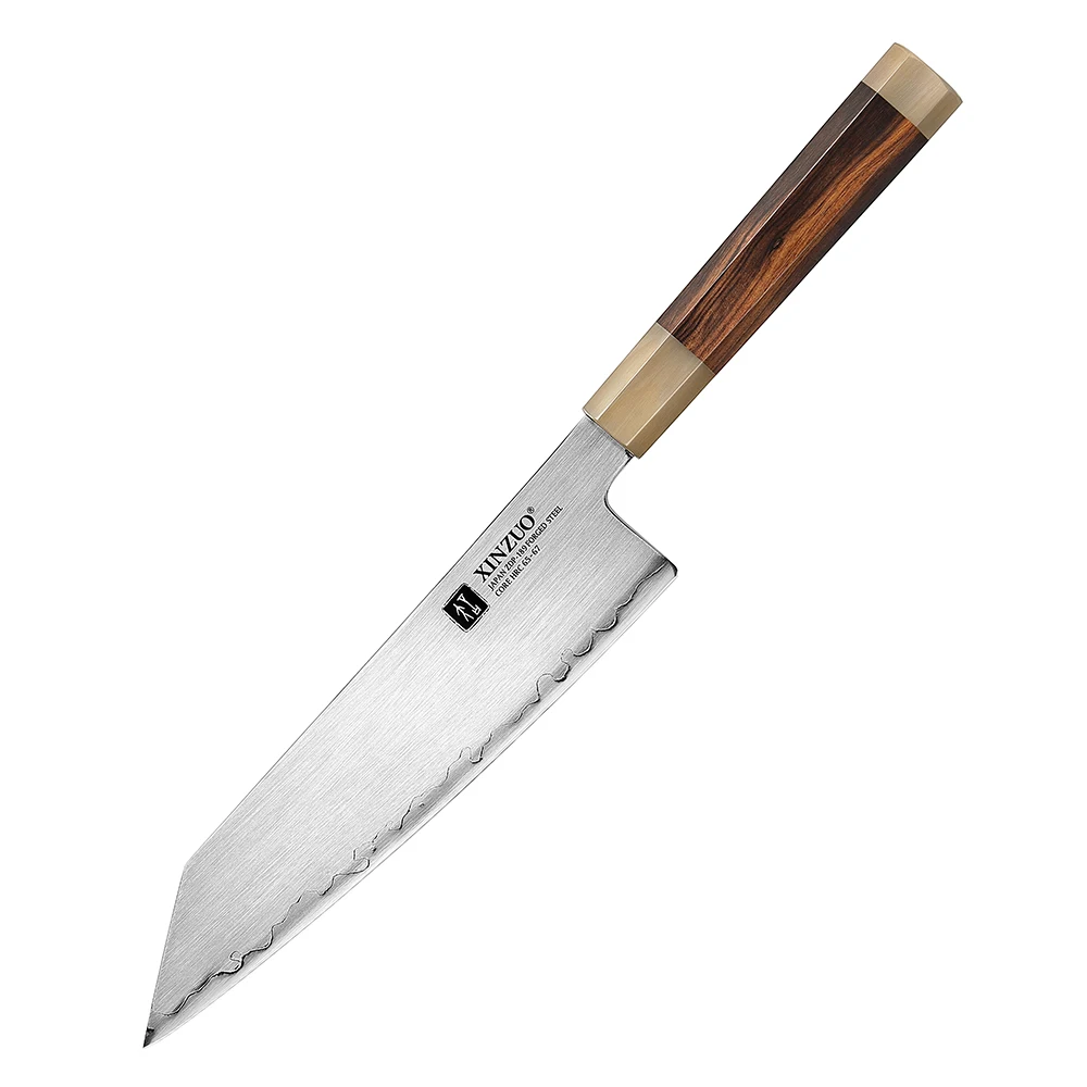 XINZUO Japanese ZDP189 Composite Steel Bunka Knife 8 inch Desert Ironwood Handle Custom Sharp Kitchen Chef Knives