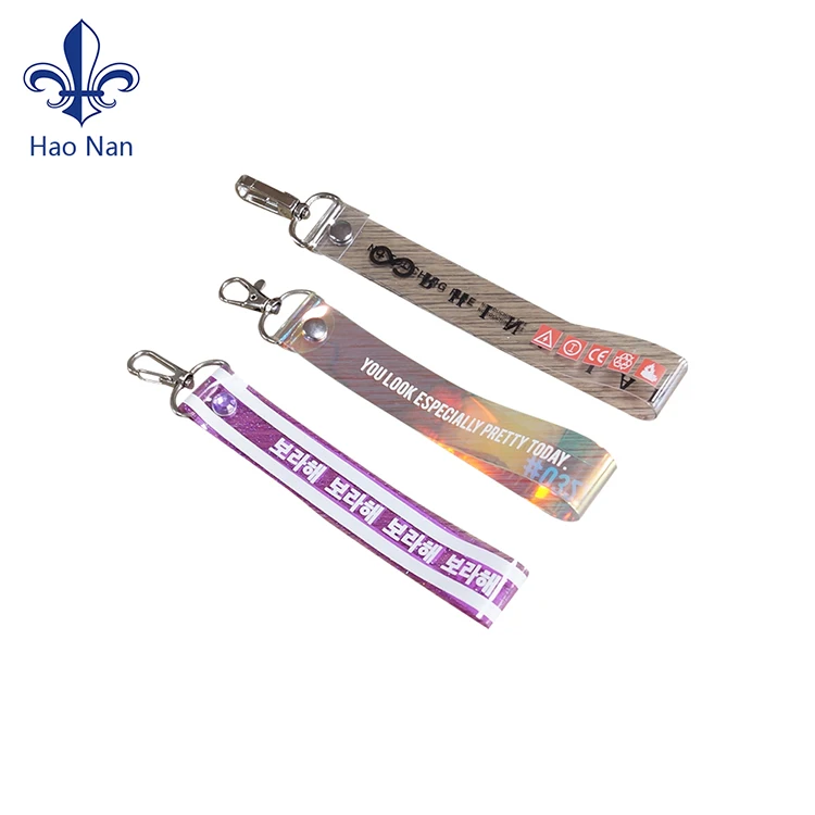 Wholesale Hot-selling  hologram  Key Chain Eco-friendly Silver High Quality PVC Keychain  custom logo