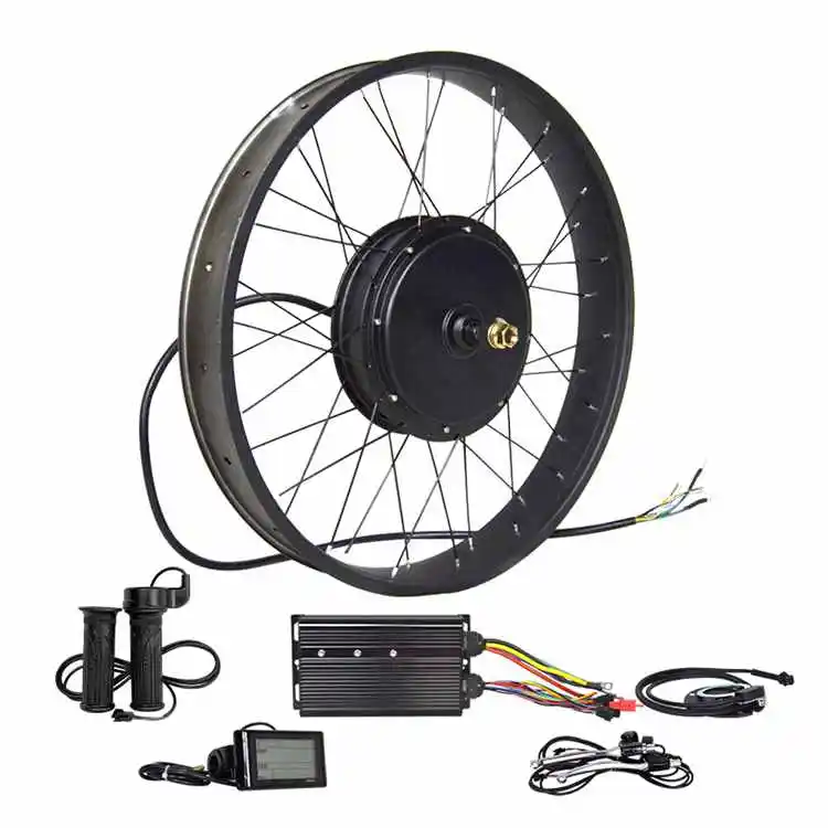 72v Bldc 5000w Hub Motor Kit 5kw Ebike Conversion Kit 26inch Wheel Lithium Battery Electric Bike Parts Twist Smart Controller