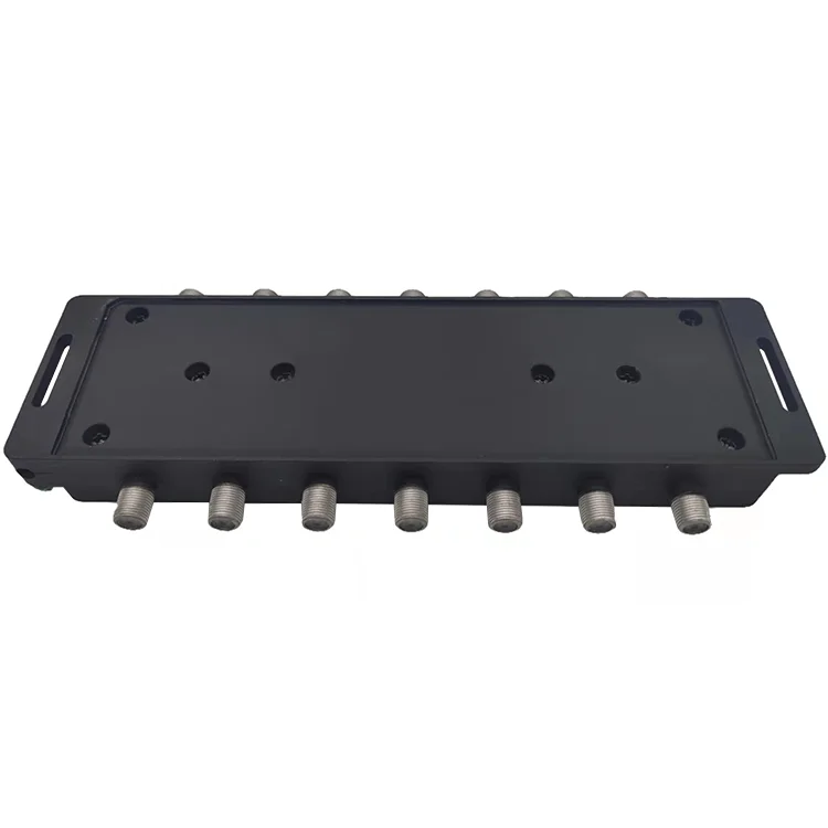 High Density 6 Input Indoor / Outdoor 54 -2400 MHz 14dB DBS / ATSC Satellite Line Powered Coax Amplifier