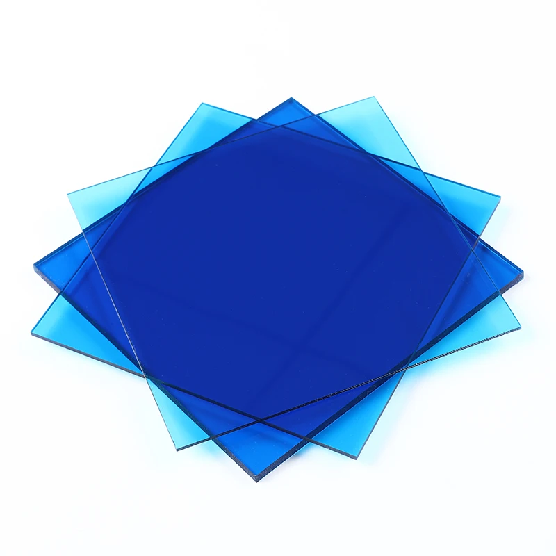 Highly Transparent Double-Sided Coated Polycarbonate PC Board Blue Endurance Board High Hardness Sun Sheets PC Embossed Sheets