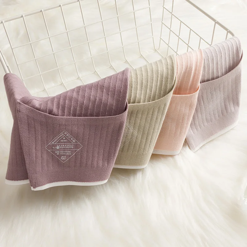 Лидер продаж, новый дизайн, хлопковые трусики в полоску, бесшовные женские хлопковые трусы, однотонная одежда для сна, нижнее белье