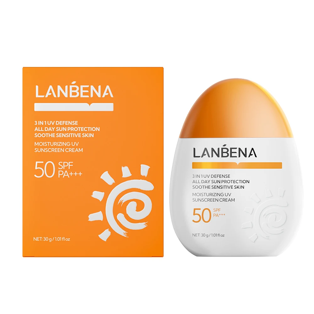 Увлажняющий солнцезащитный крем LANBENA SPF 50 /PA +++ с широким спектром защиты UVA/UVB быстропоглощающий лосьон