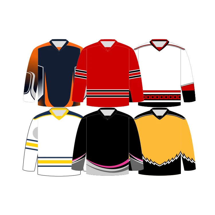 Customizable Unlimited Name and Color Hockey Jersey Team Apparel Sublimation Ice Hockey Uniforms