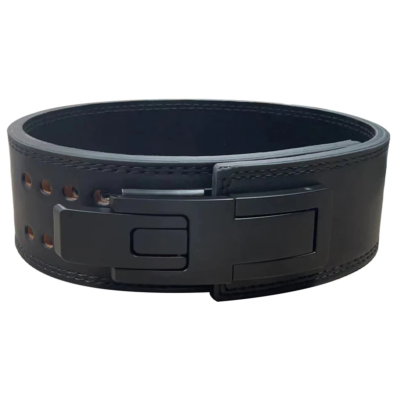 13mm Thick Cowhide Leather Gym Weight Lifting Lever Belt Powerlifting Waist Trainer with Lever Buckle Waist Trimmers