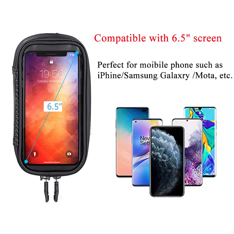 OEM/ODM BUCKLOS Frame Front Top Tube Bicycle Pannier Bag Waterproof Bike Bag 6.5in Phone Case Touchscreen MTB Bag Pack
