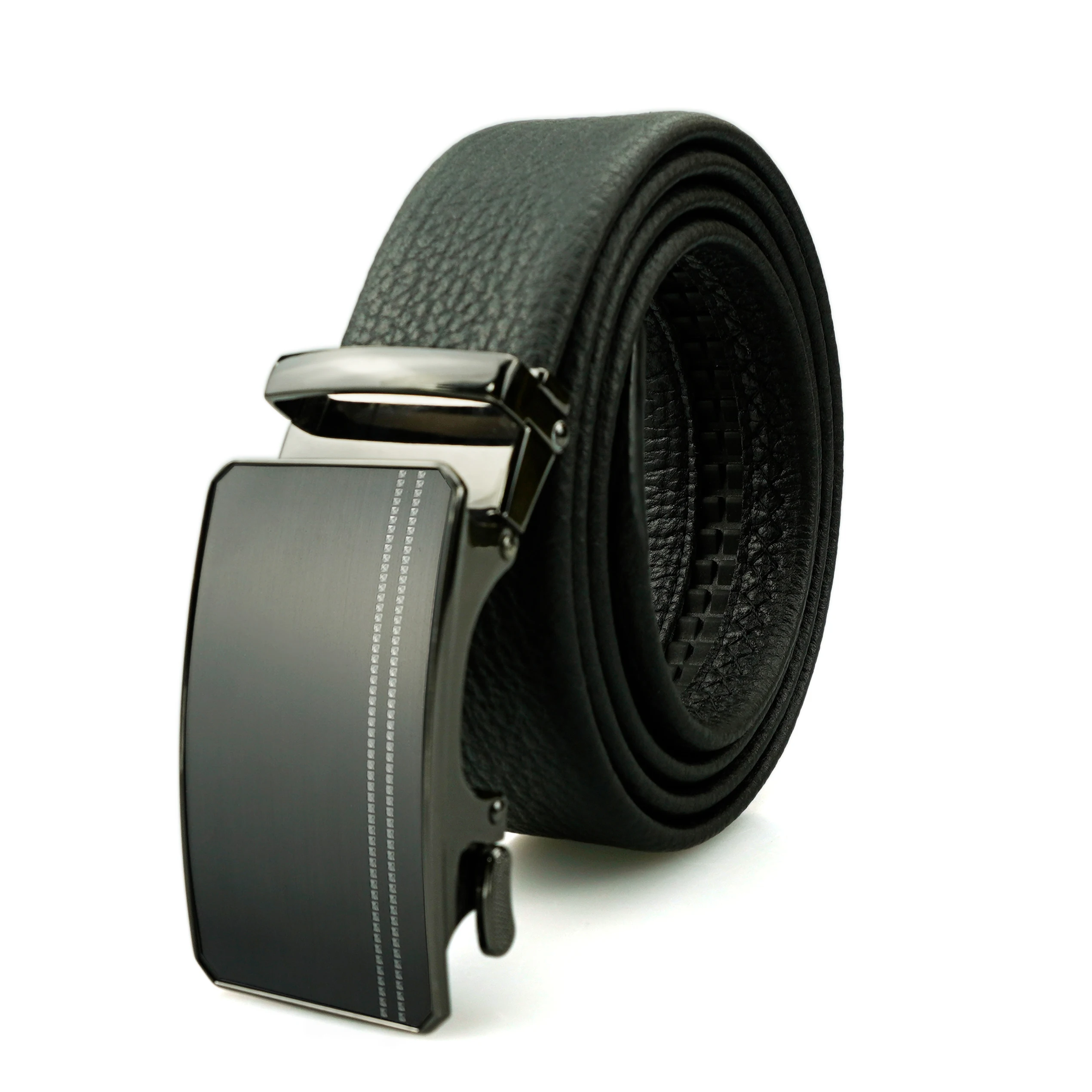 Manufacturer Customized High Quality Genuine Leather Cow Hide Designer Belts Men With Automatic Buckle