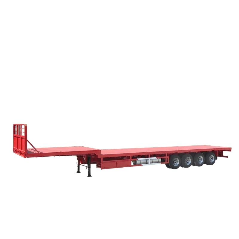 SINO AUTO 6 Axles 110 Tons 19m Drop Deck Semi Trailer Steel 2 3 4 5 Axles Lowboy Truck Trailers Remote Control Truck Trailer