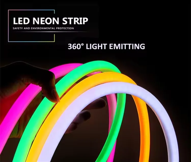 colorful lighting flex 12V red Pink Orange Ice Blue warm white cut Silicone LED neon light strip rope for DIY christmas lig