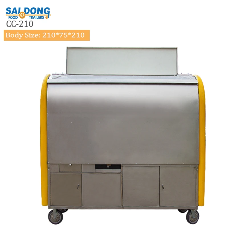 Top Quality Mobile food vending cart hand push cart design