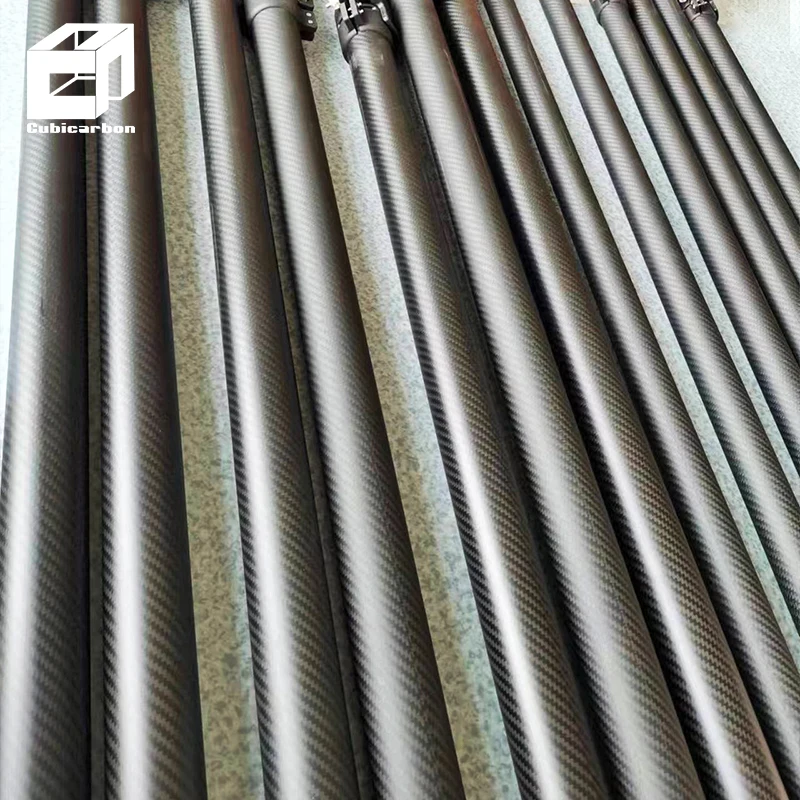 China Factory Carbon Fiber Telescopic Pole With Brush Cleaning Telescopic Pole