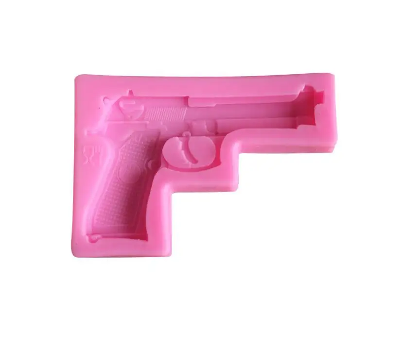 Gun Pistol 3D Soft Silicone Cake Decorating Fondant Sugar Craft Molds