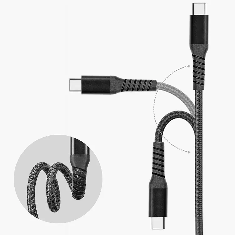 Data Cable Charge 1M Nylon Braided Android Muliti Functional 4 in1 USB Cable MICRO USB C TO USB C TYPE Cable