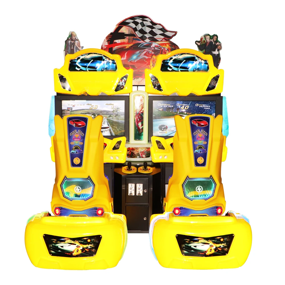 Funpark Popular Two-player Racing Game Simulation Driving Car Coin Operated Games Machine