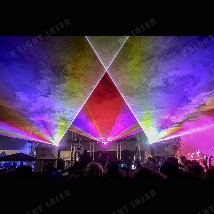 80w rgb professional high power colourful 3d laser light machine