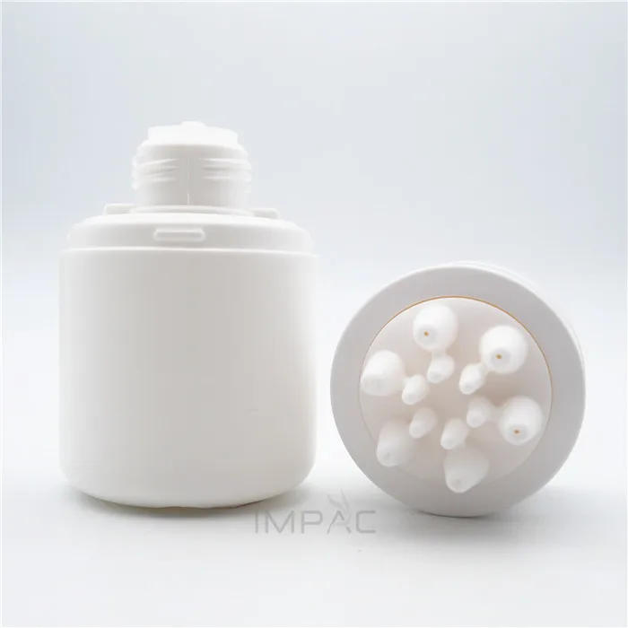 high end hair growth liquid bottles for pilatory white applicator bottle with brush 70ml