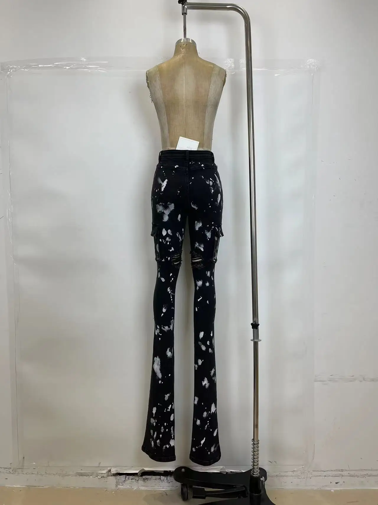 Exclusive Offer Retro Style High Waisted Flared Jeans Trend Innovation Embroidered Printed Denim Trousers