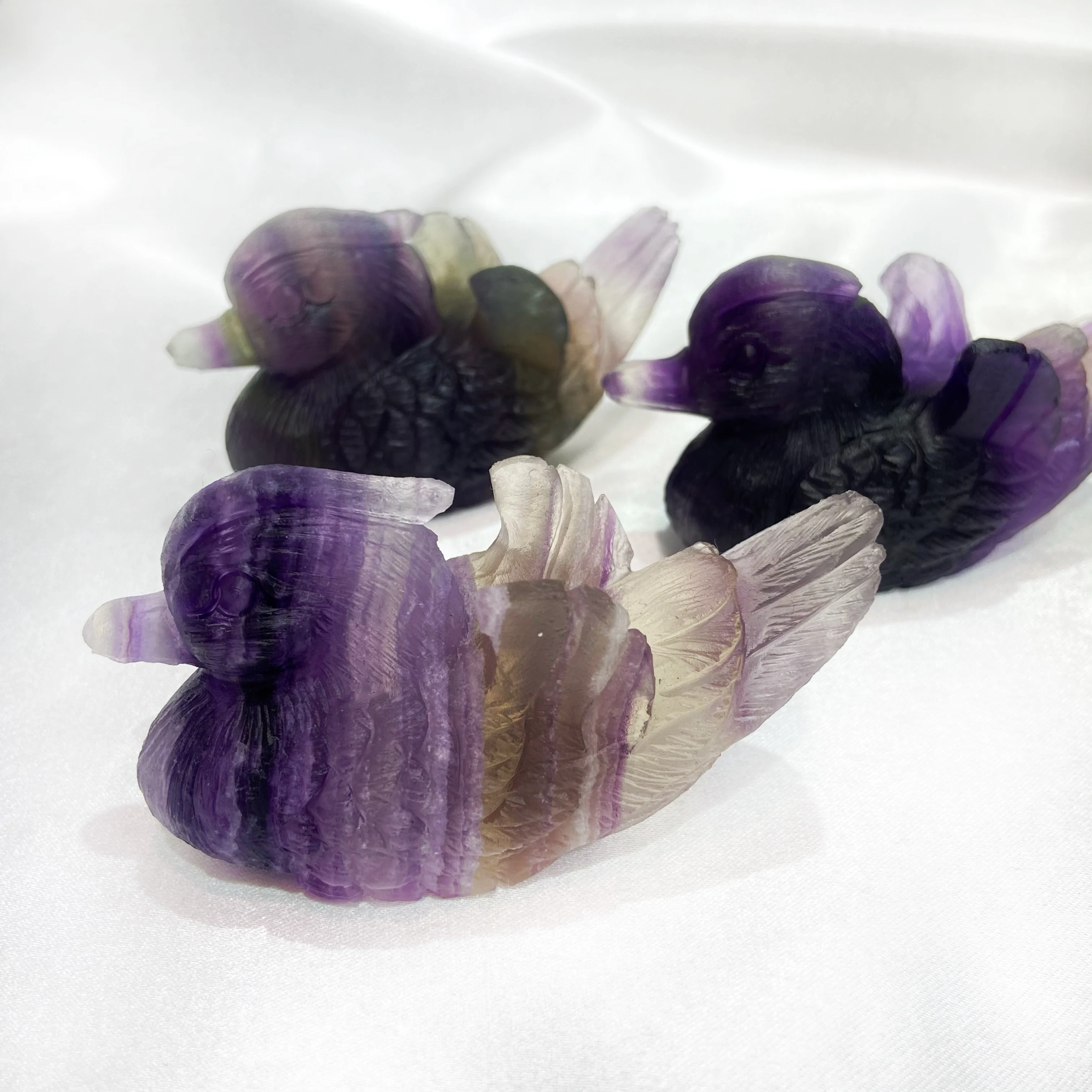 
Новый камень от ветра, воды, природный флюорит, Китайская Утка, статуя, лечебный кварц, хрустальные ремесла, праздничные подарки, украшение для дома 