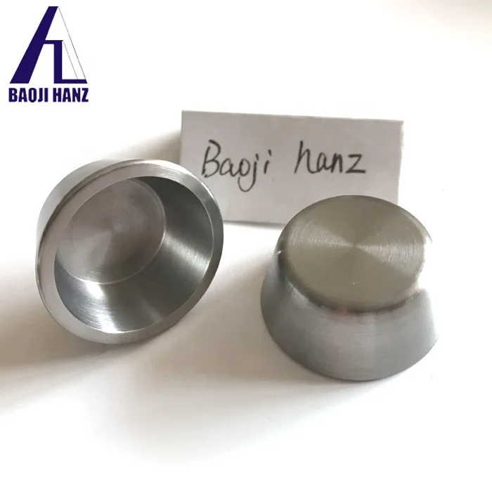 Long lifetime melting pots Vacuum coating engineering 99.95% W tungsten crucibles liners for sale