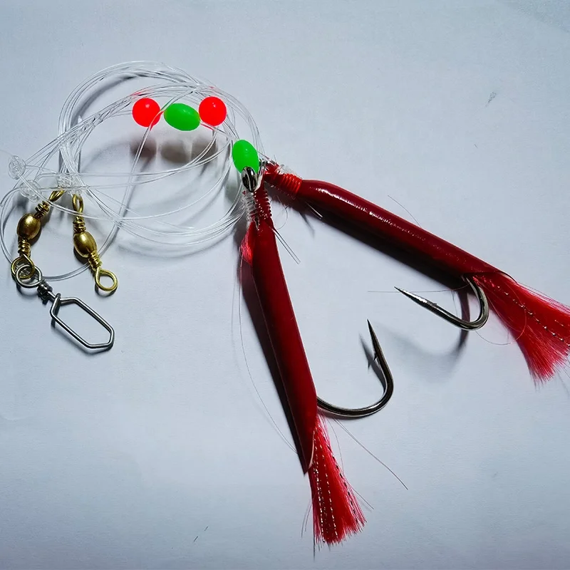 Светящиеся Сабики рыбьей кожи Sabiki установок соленой воды рыболовные приманки