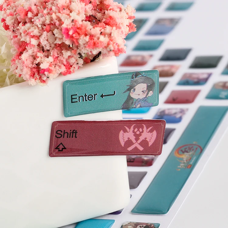 decorative chinese letter alphabet cartoon transparent arabic laptop key keyboard sticker