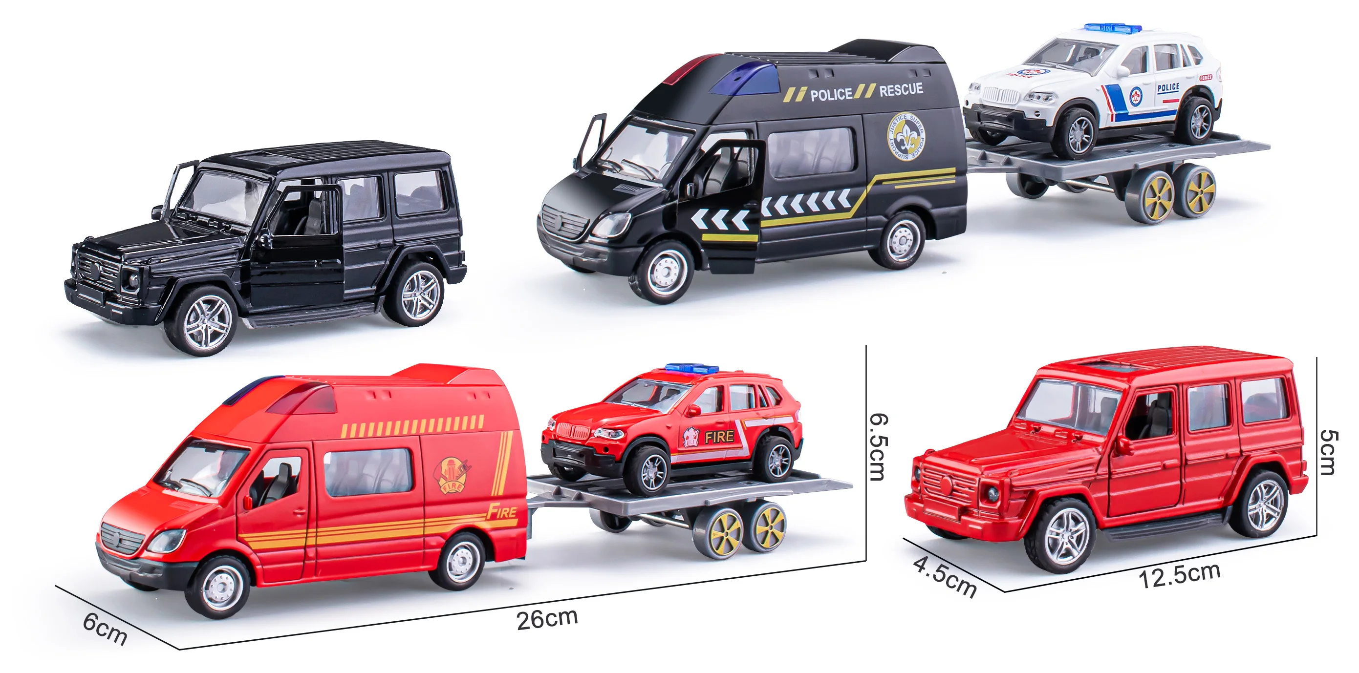 Diecast Model Car OEM ODM Toys High Playability Suitable For Gifts Promotional Sliding Alloy Trailer Truck