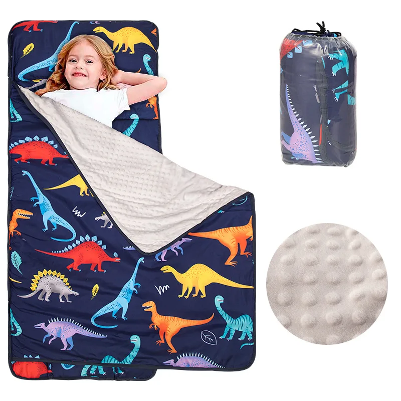 Wholesale Fleece Kids Pillow and Blanket 2 in 1 Nap Pillow Portable Foldable Mat Children kids Sleeping Nap Mat