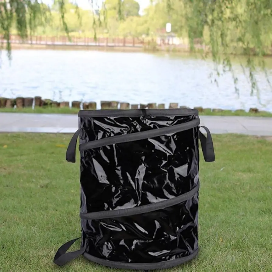 Hot Selling Garden Lawn Leaf PVC Coated Bag Collapsible Pop-up Pop up Trash Garden Yard Waste Bag