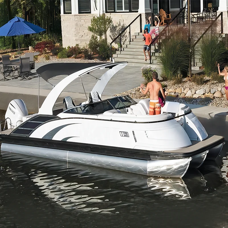 New Creative Water Bus House Boat Pontoon Luxury Yachts with motor for sale