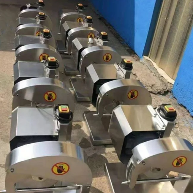 discount manual automatic cooked fresh pork skin food chicken cube claw nuggets cut cutting chopper machine cubes