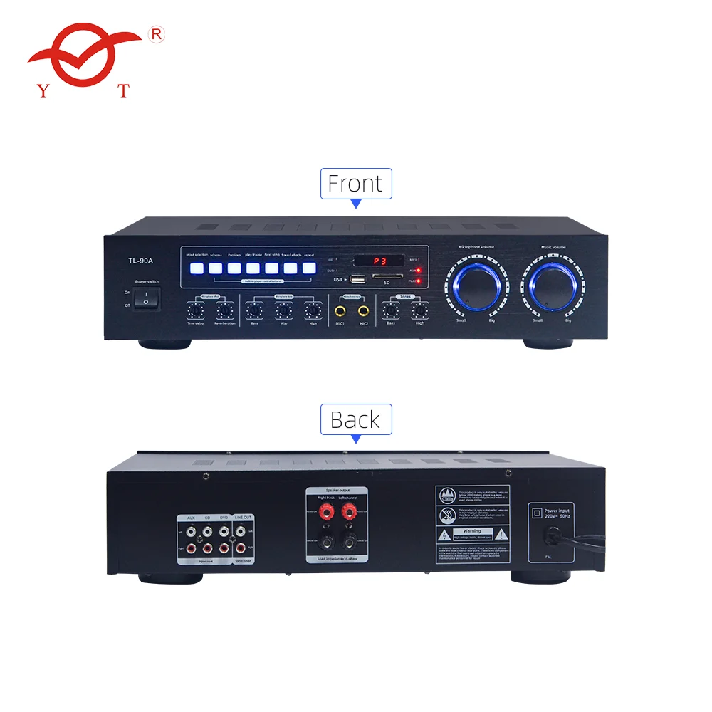 YATAO home cinema usb fm radio amplifier 300 watt amplificador de audio professional