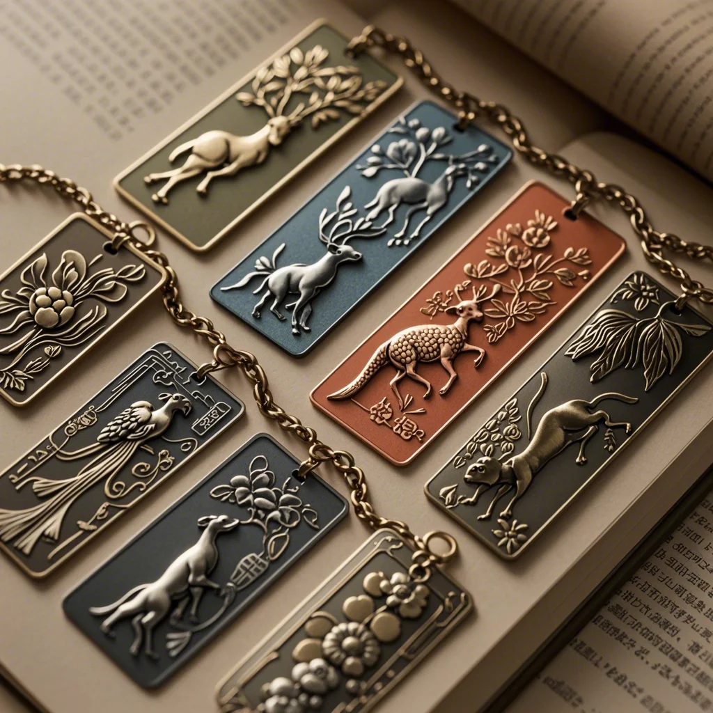 Wholesale Kawaii Hot Sale benutzer definierte Druck Lesezeichen Metal Vintage fur Kinder Bookmarks