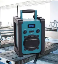 Портативный dab fm-радиоприемник Leetac, уличное рабочее место с bluetooth динамиком и встроенным аккумулятором