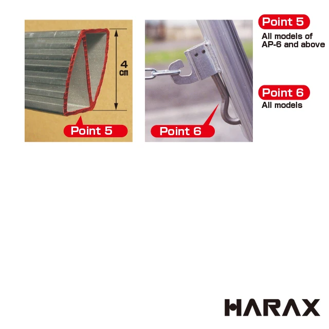 Safety rope hooks firmly price aluminum step ladder made in Japan