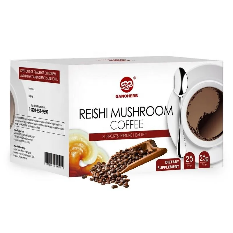 wholesale chinese herbal ganoderma lucidum organic klingzhi instant herbal black coffee with reishi mushroom extract price