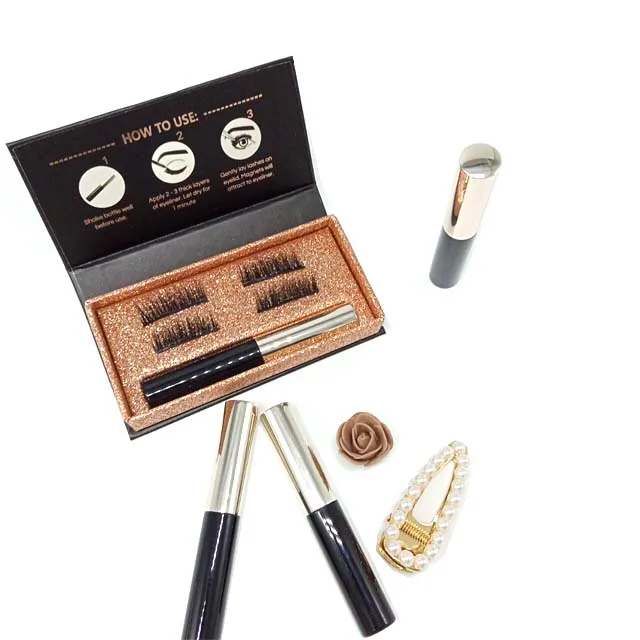 Manufacture Luxury Collection Private Label Waterproof  Magnetic eyeliner With Magnetic eyelashes